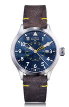 Neoteric Automatic Swiss-Made Blue Yellow Pilot Watch 16156546 Pilot Davosa USA Official Distributor. Prices are Final. Tax & duties included.   