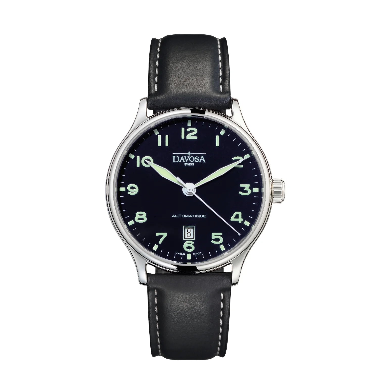 Classic Vegan Automatic Swiss-Made Blue Black Executive Watch 16145651 Classic Davosa USA Official Distributor. Prices are Final. Tax & duties included.   