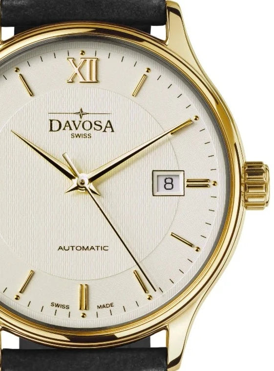 Classic Vegan Automatic Swiss-Made White Gold Executive Watch 16146412V Classic Davosa USA Official Distributor. Prices are Final. Tax & duties included.   