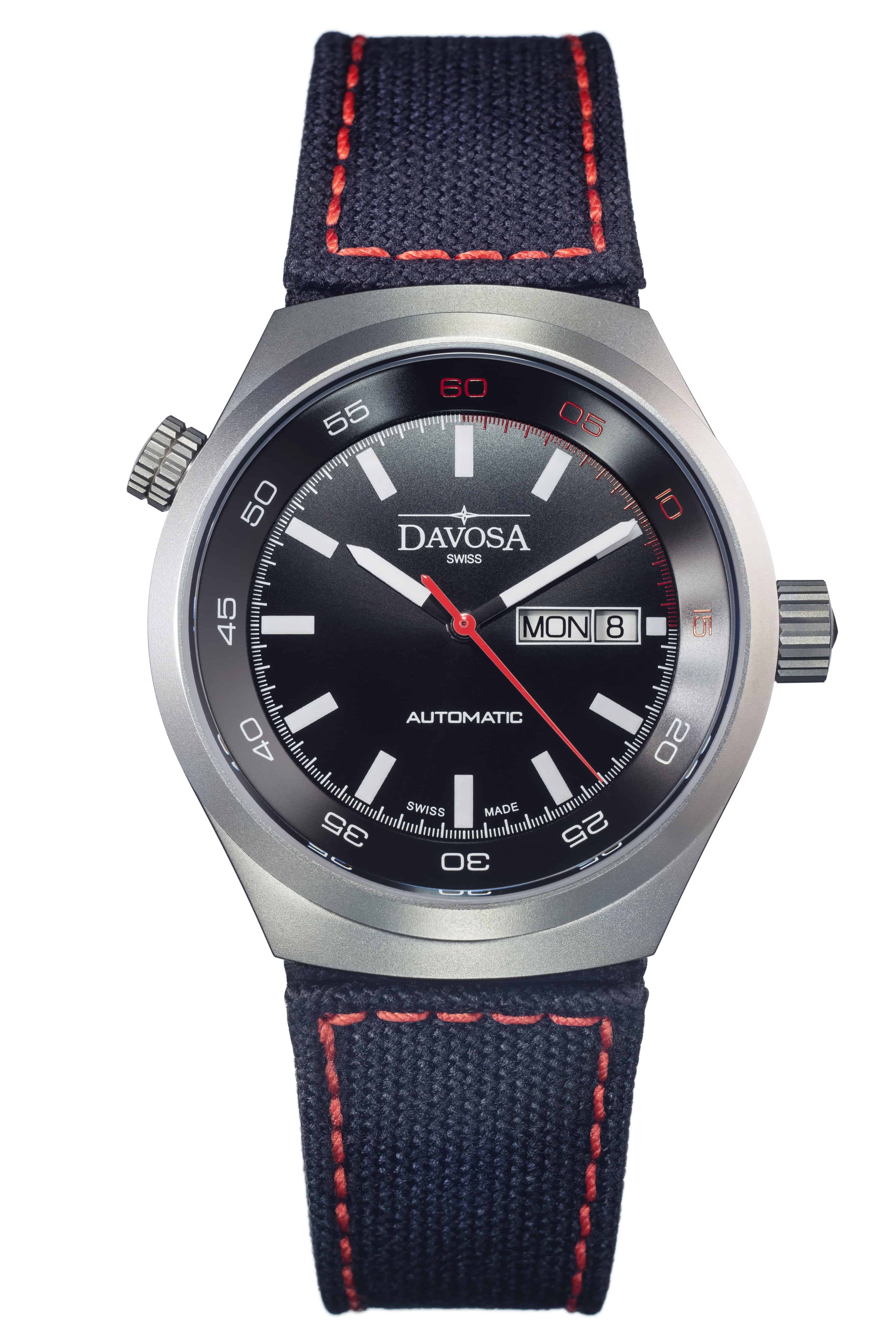 Trailmaster Automatic Swiss-Made Black Red Performance Watch 16151855 Performance Davosa USA Official Distributor. Prices are Final. Tax & duties included.   