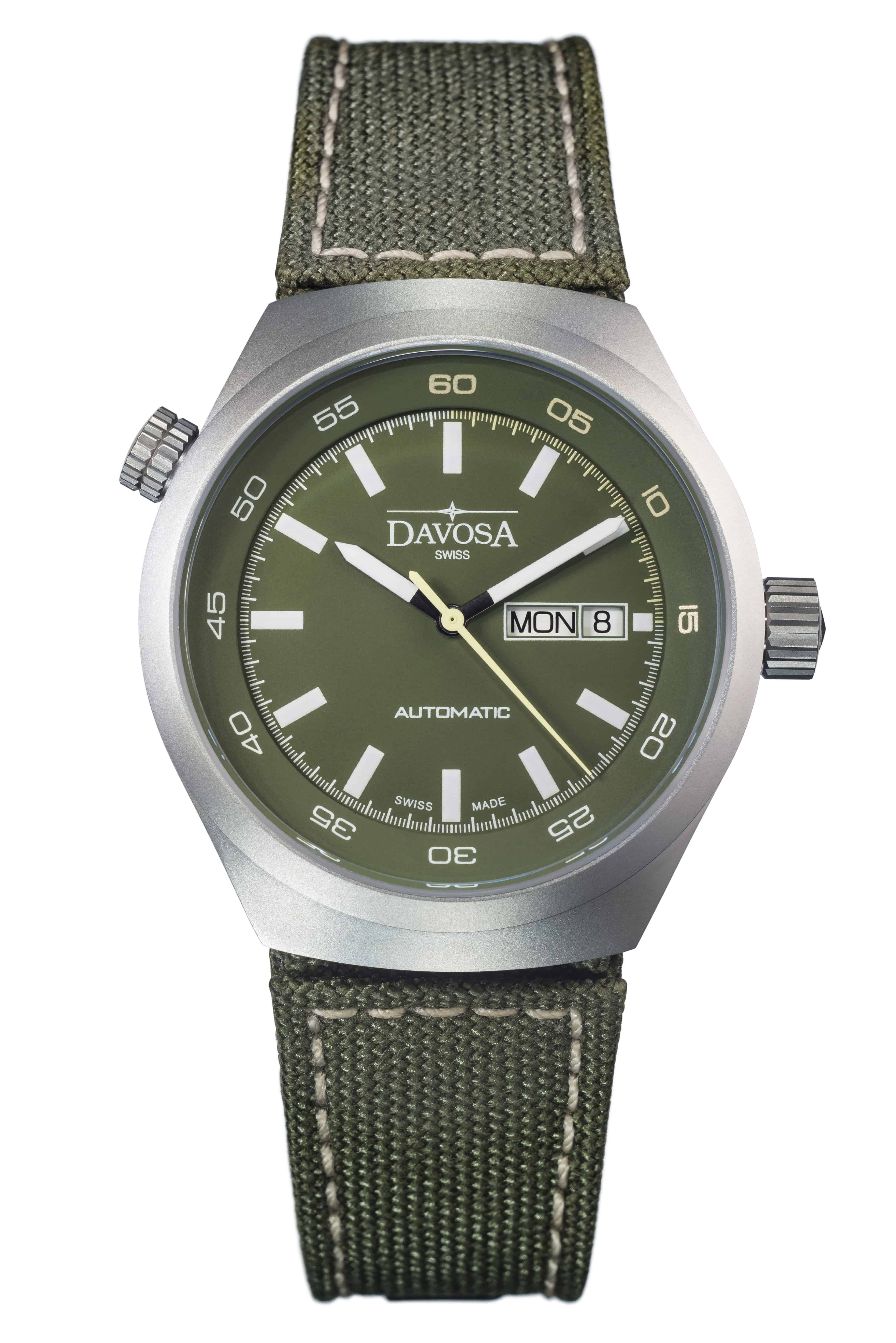 Trailmaster Automatic Swiss-Made Green Performance Watch 16151875 Performance Davosa USA Official Distributor. Prices are Final. Tax & duties included.   