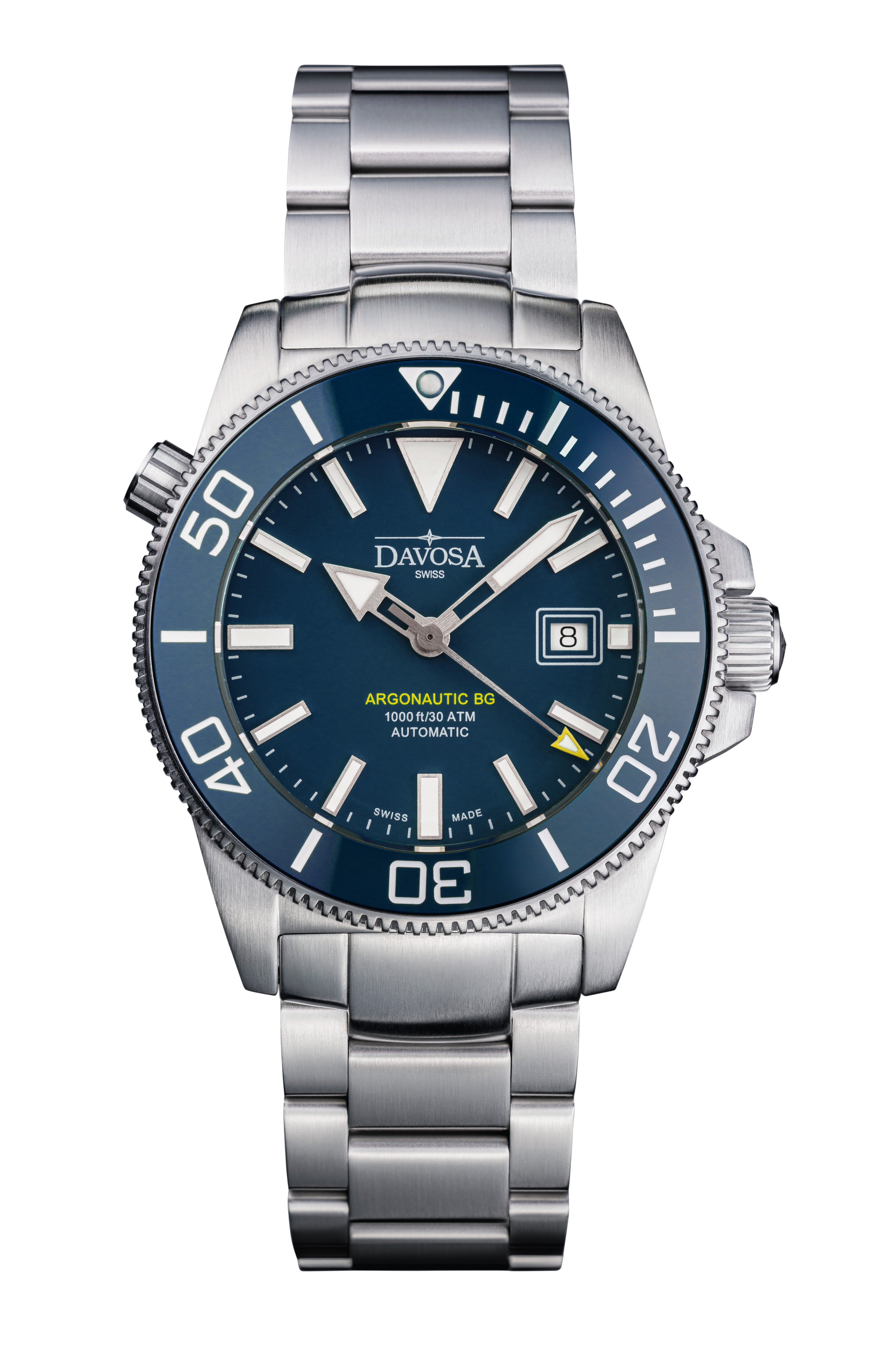 Argonautic BG Automatic 300m Blue Men's Diver Watch 16152840 Diver Davosa USA Official Distributor. Prices are Final. Tax & duties included.