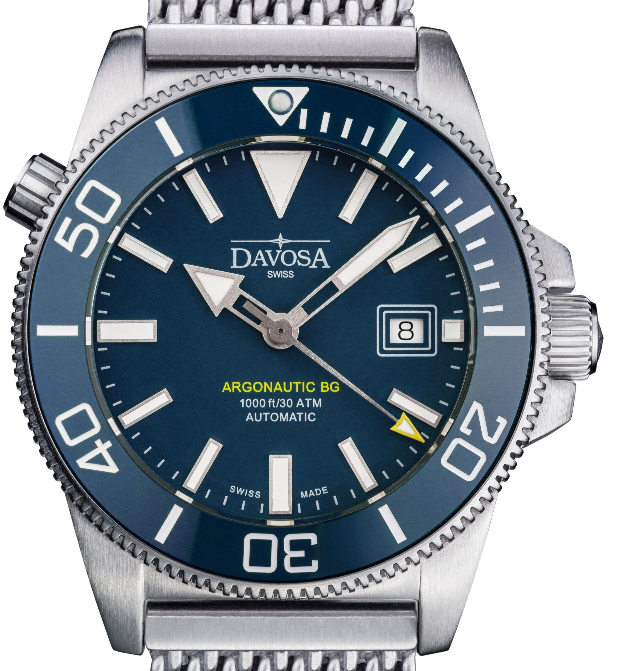 Argonautic BG Automatic 300m Blue Men's Diver Watch 16152844 Diver Davosa USA Official Distributor. Prices are Final. Tax & duties included. 43mm Blue ChainLink