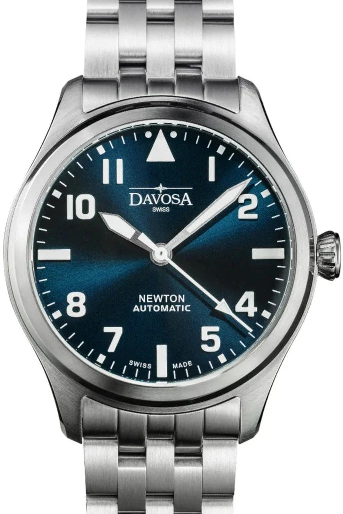 Newton Pilot Automatic 40mm Blue Pilot Watch Pilot DAVOSA Swiss