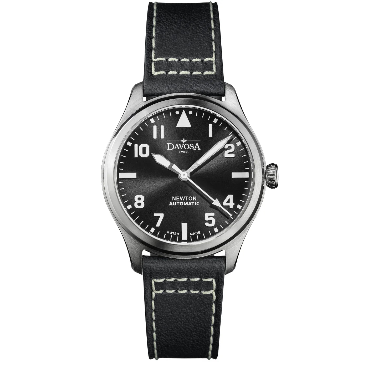 Newton Automatic 40mm Black Black Pilot Watch 16153055 Pilot Davosa USA Official Distributor. Prices are Final. Tax & duties included.   