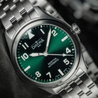 Newton Automatic 40mm Green Pilot Watch 16153070 Pilot Davosa USA Official Distributor. Prices are Final. Tax & duties included.   