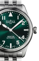 Newton Automatic 40mm Green Pilot Watch 16153070 Pilot Davosa USA Official Distributor. Prices are Final. Tax & duties included.   