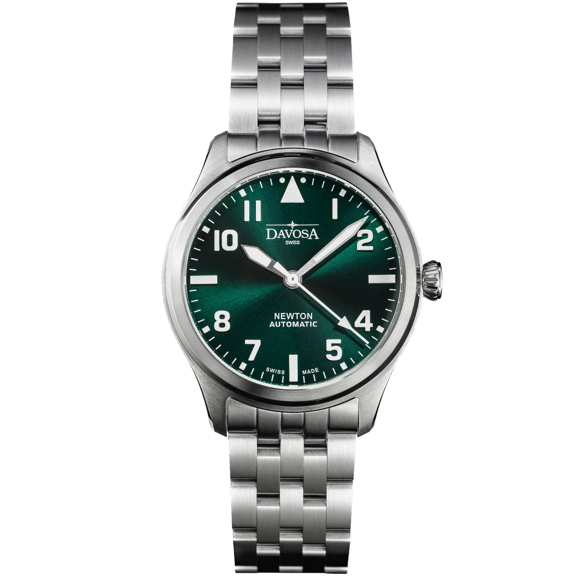Newton Pilot Automatic 40mm Green Pilot Watch Pilot DAVOSA Swiss