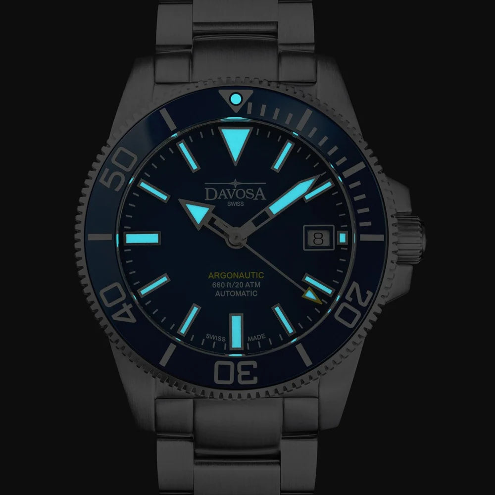 Argonautic 39 Automatic 200m Blue Men's Diver Watch 16153240 Diver Davosa USA Official Distributor. Prices are Final. Tax & duties included.   