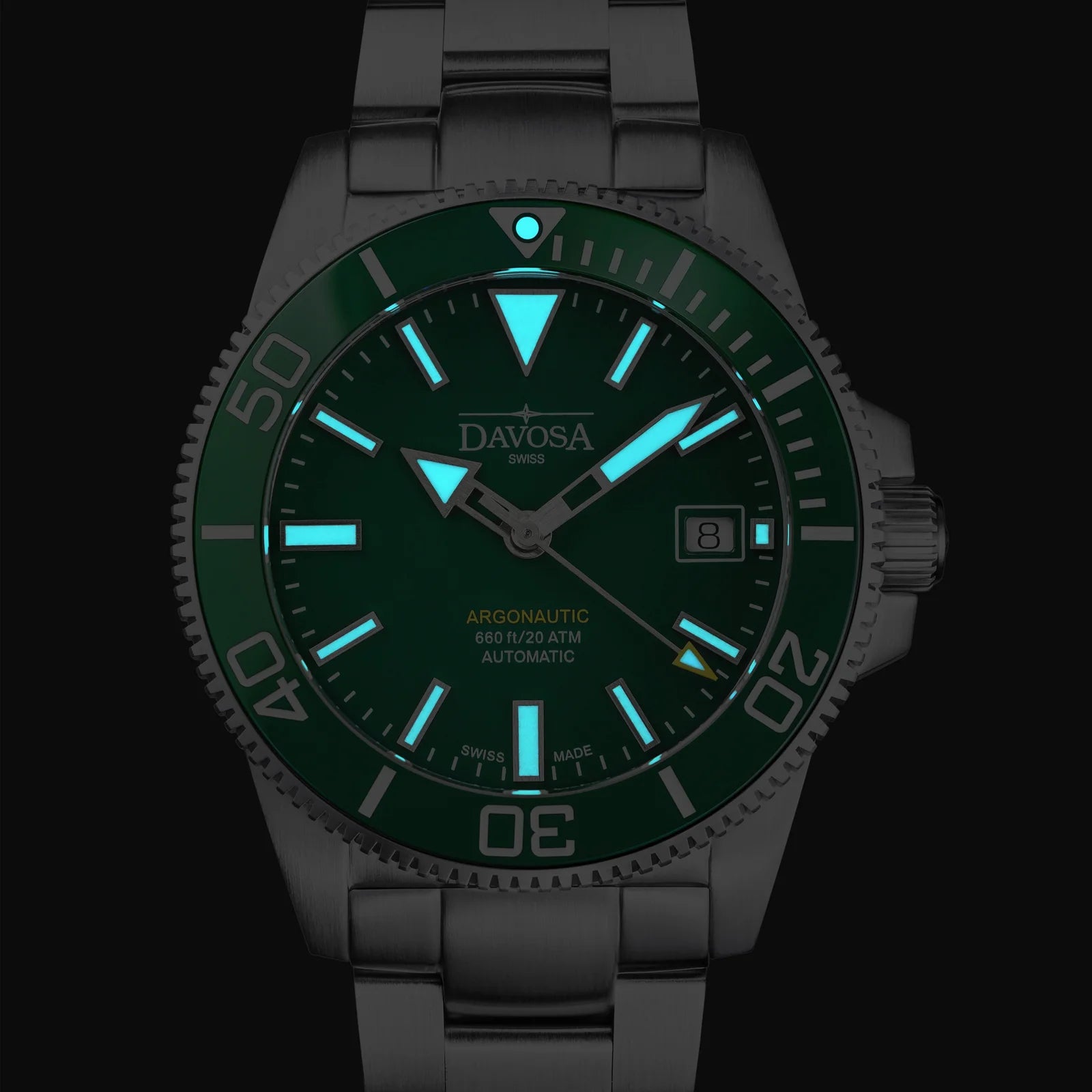 Argonautic 39 Automatic 200m Green Men's Diver Watch 16153270 Diver Davosa USA Official Distributor. Prices are Final. Tax & duties included.   