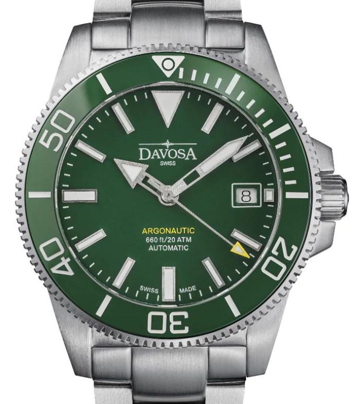 Argonautic 39 Automatic 200m Green Men's Diver Watch 16153270 Diver Davosa USA Official Distributor. Prices are Final. Tax & duties included. 39.5mm Green TriaLink