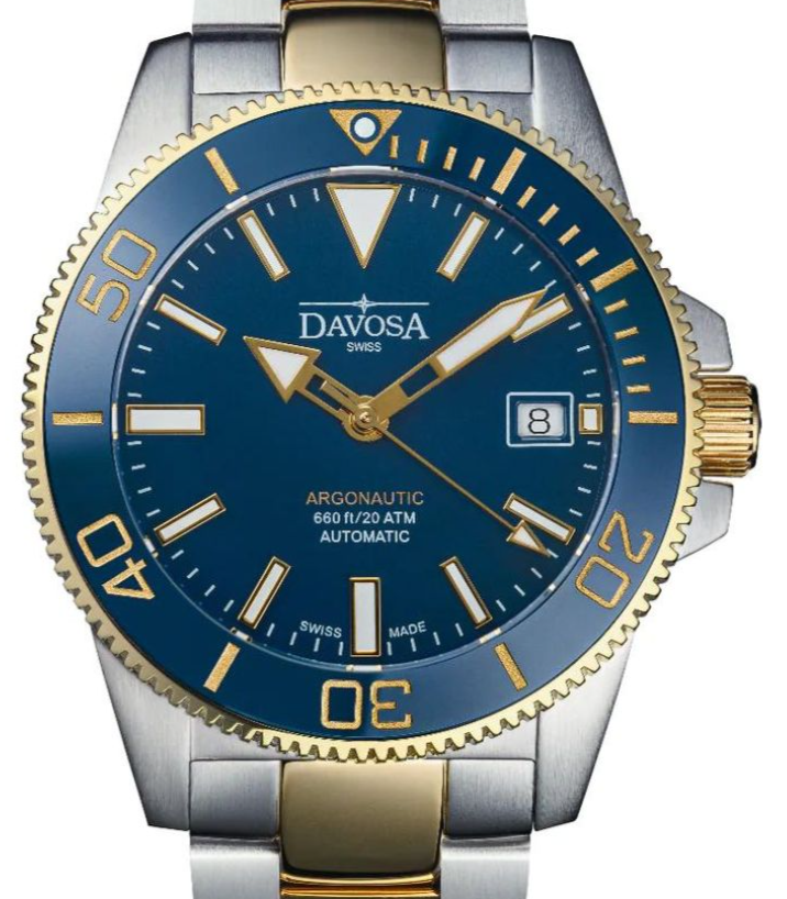 Argonautic 39 Automatic 200m Blue Gold Men's Diver Watch 16153340 Diver Davosa USA Official Distributor. Prices are Final. Tax & duties included. 39.5mm Blue-Gold TriaLink