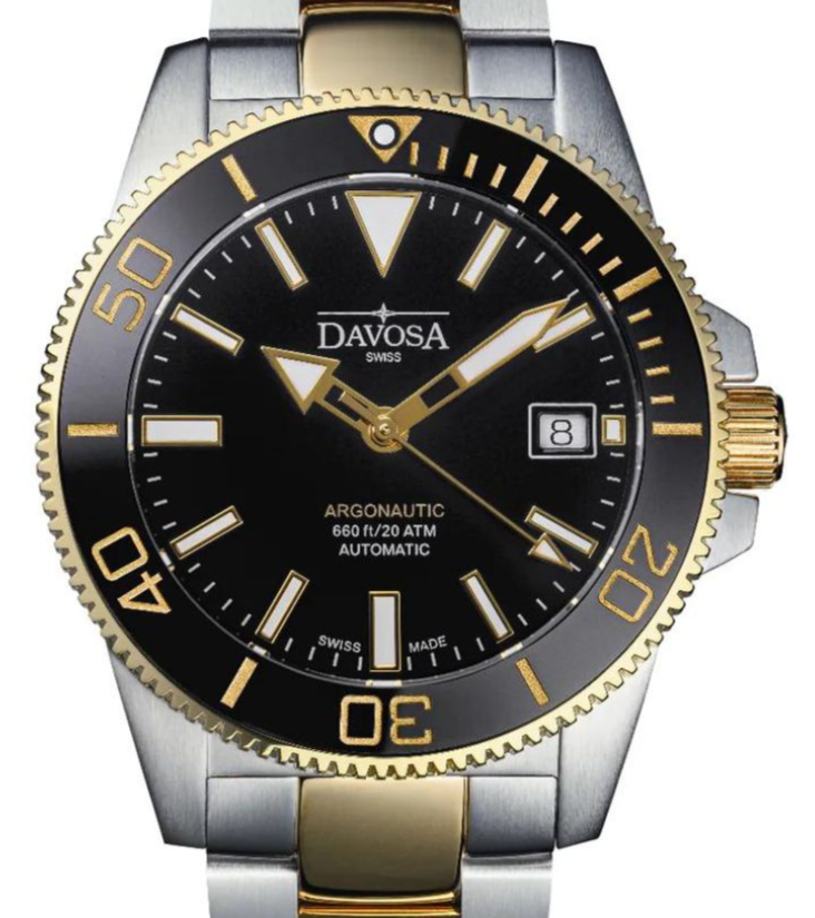 Argonautic 39 Automatic 200m Black Gold Men's Diver Watch 16153350 Diver Davosa USA Official Distributor. Prices are Final. Tax & duties included. 39.5mm Black-Gold TriaLink