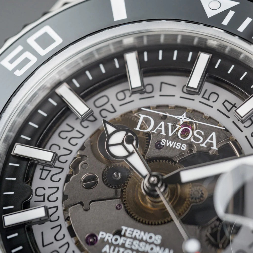 Ternos Professional Auto Nebulous 500m Black Diving Watch 16153550 Diver Davosa USA Official Distributor. Prices are Final. Tax & duties included.   