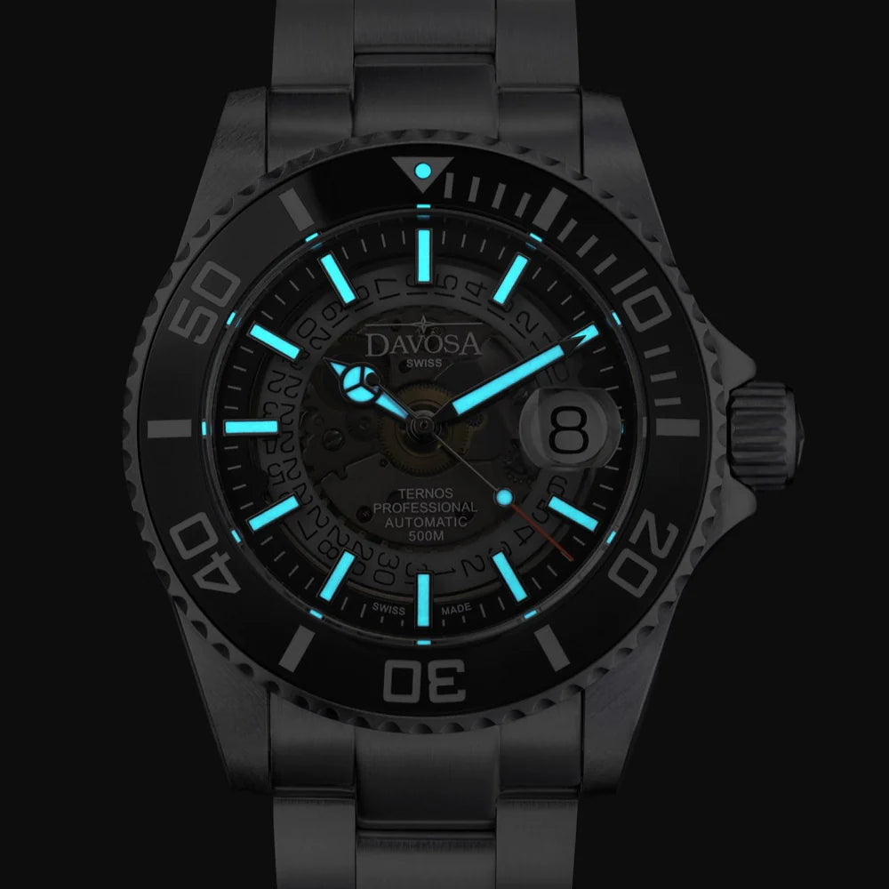 Ternos Professional Auto Nebulous 500m Black Diving Watch 16153550 Diver Davosa USA Official Distributor. Prices are Final. Tax & duties included.   