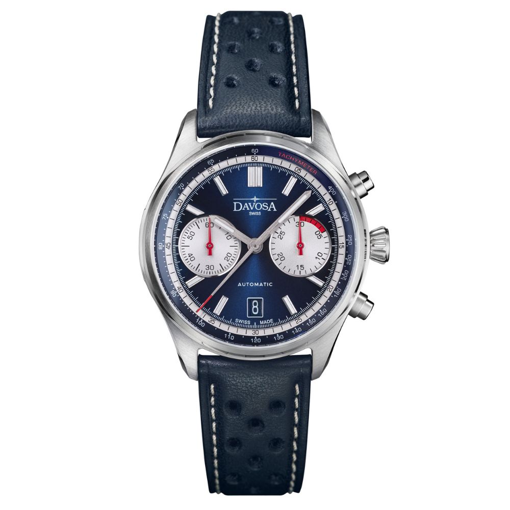 Newton Automatic Chronograph Blue Blue Pilot Rally Watch 16153645 Limited Edition Pilot Davosa USA Official Distributor. Prices are Final. Tax & duties included.   