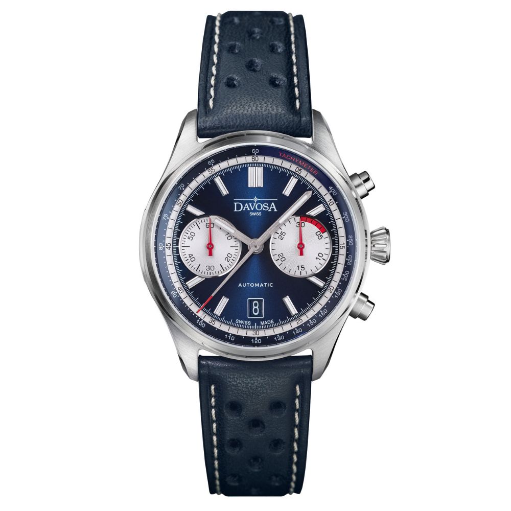 Newton Automatic Chronograph Blue Pilot Rally Watch 16153645