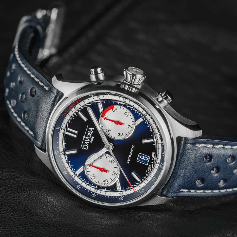 Newton Automatic Chronograph Blue Blue Pilot Rally Watch 16153645 Limited Edition Pilot Davosa USA Official Distributor. Prices are Final. Tax & duties included.   