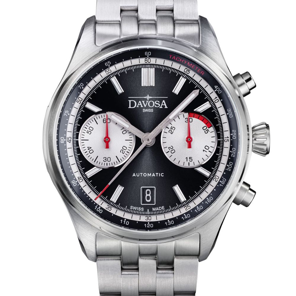 Newton Automatic Chronograph Black Pilot Rally Watch 161.536.50 Limited Edition Pilot Davosa USA Official Distributor. Prices are Final. Tax & duties included.   