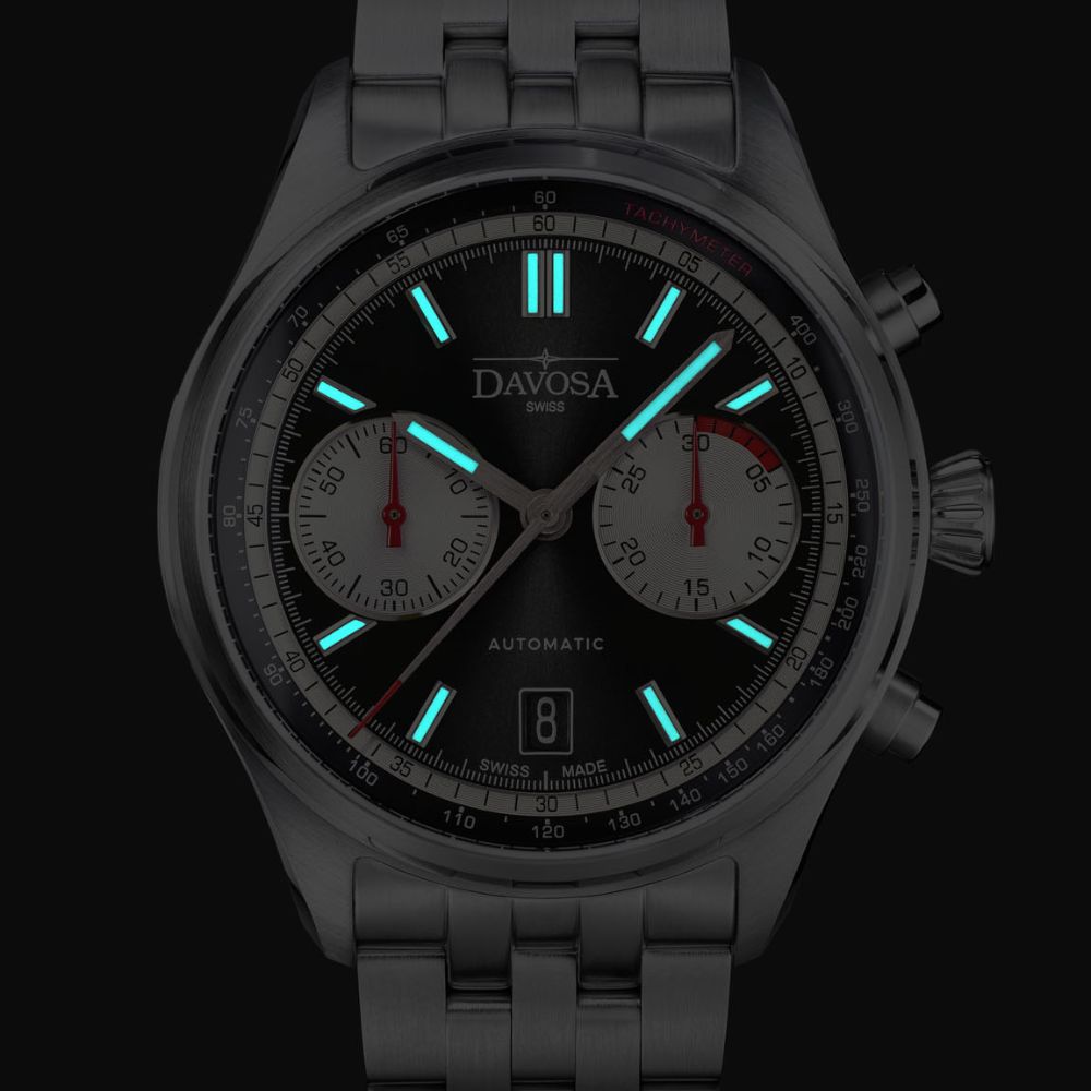 Newton Automatic Chronograph Black Pilot Rally Watch 161.536.50 Limited Edition Pilot Davosa USA Official Distributor. Prices are Final. Tax & duties included.   