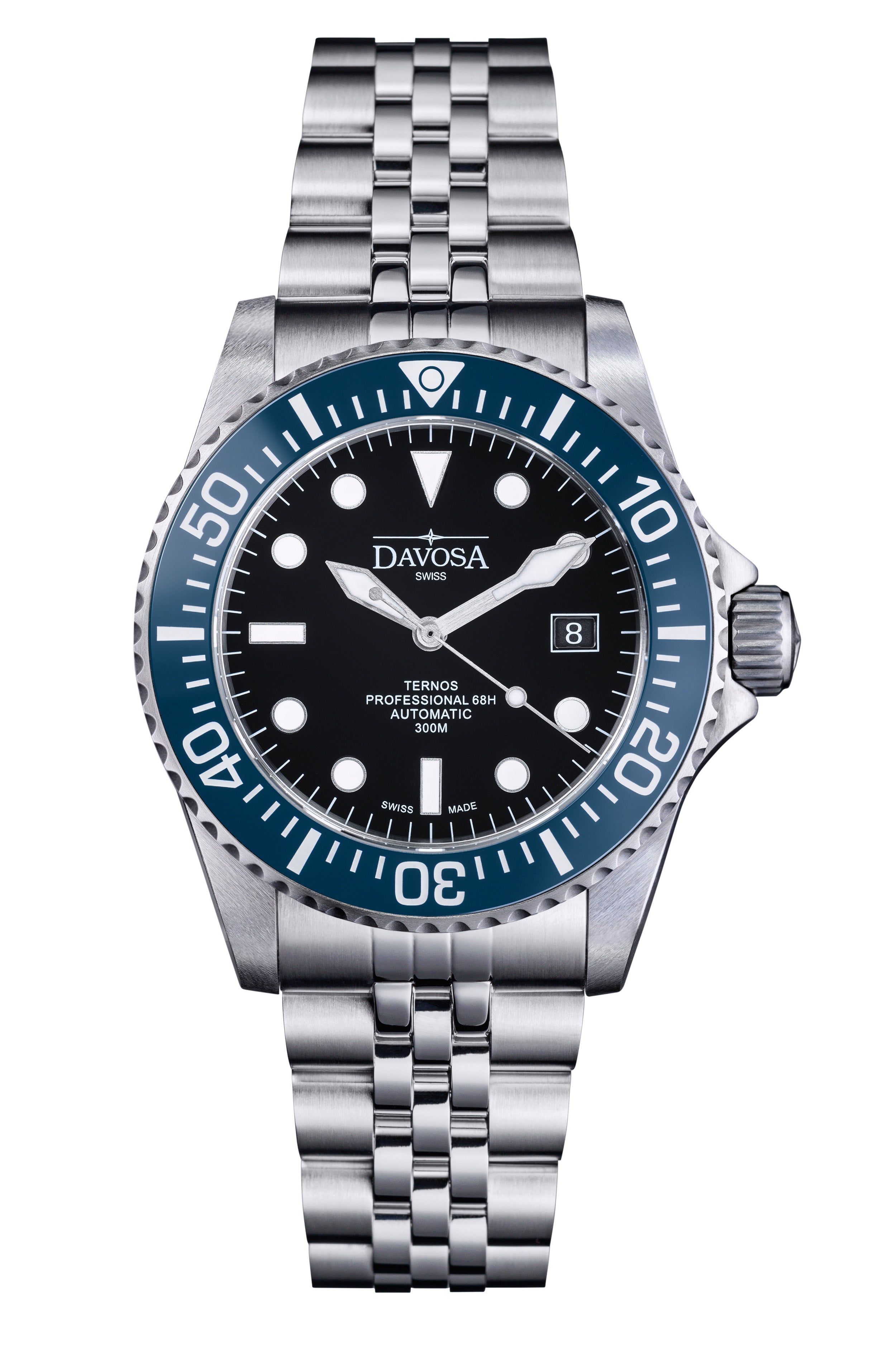 Ternos Professional 68h Automatic 300m Blue Black Diving Watch 16153804 Diver Davosa USA Official Distributor. Prices are Final. Tax & duties included.