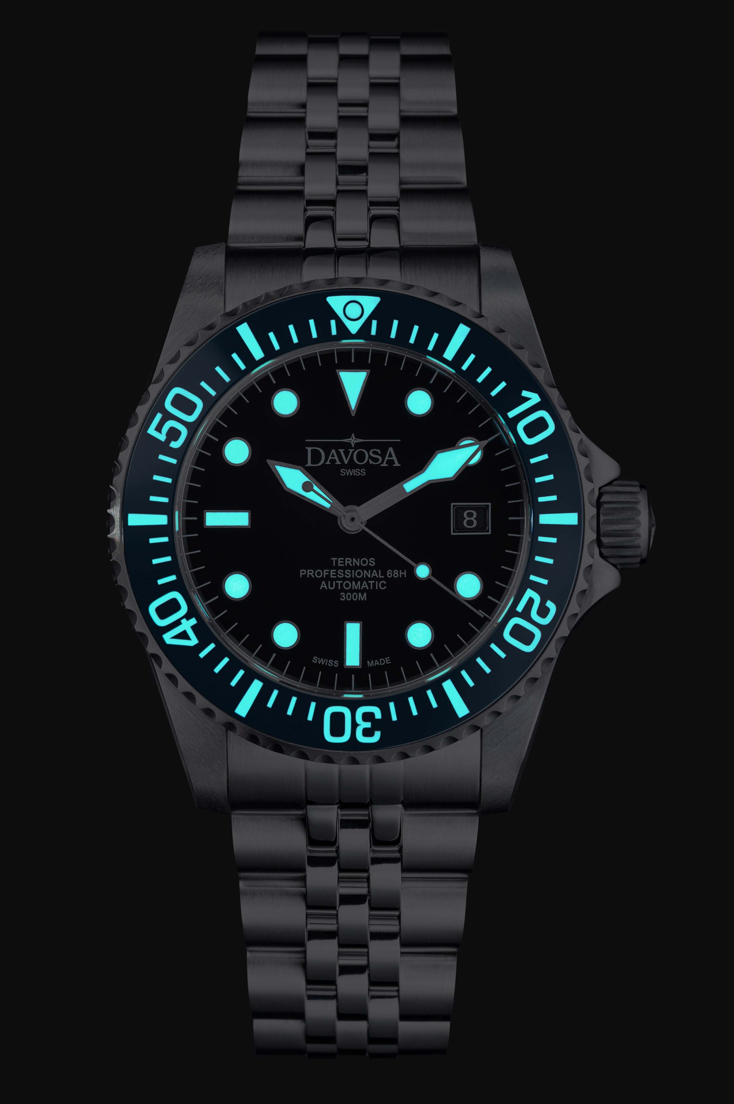 Ternos Professional 68h Automatic 300m Blue Black Diving Watch