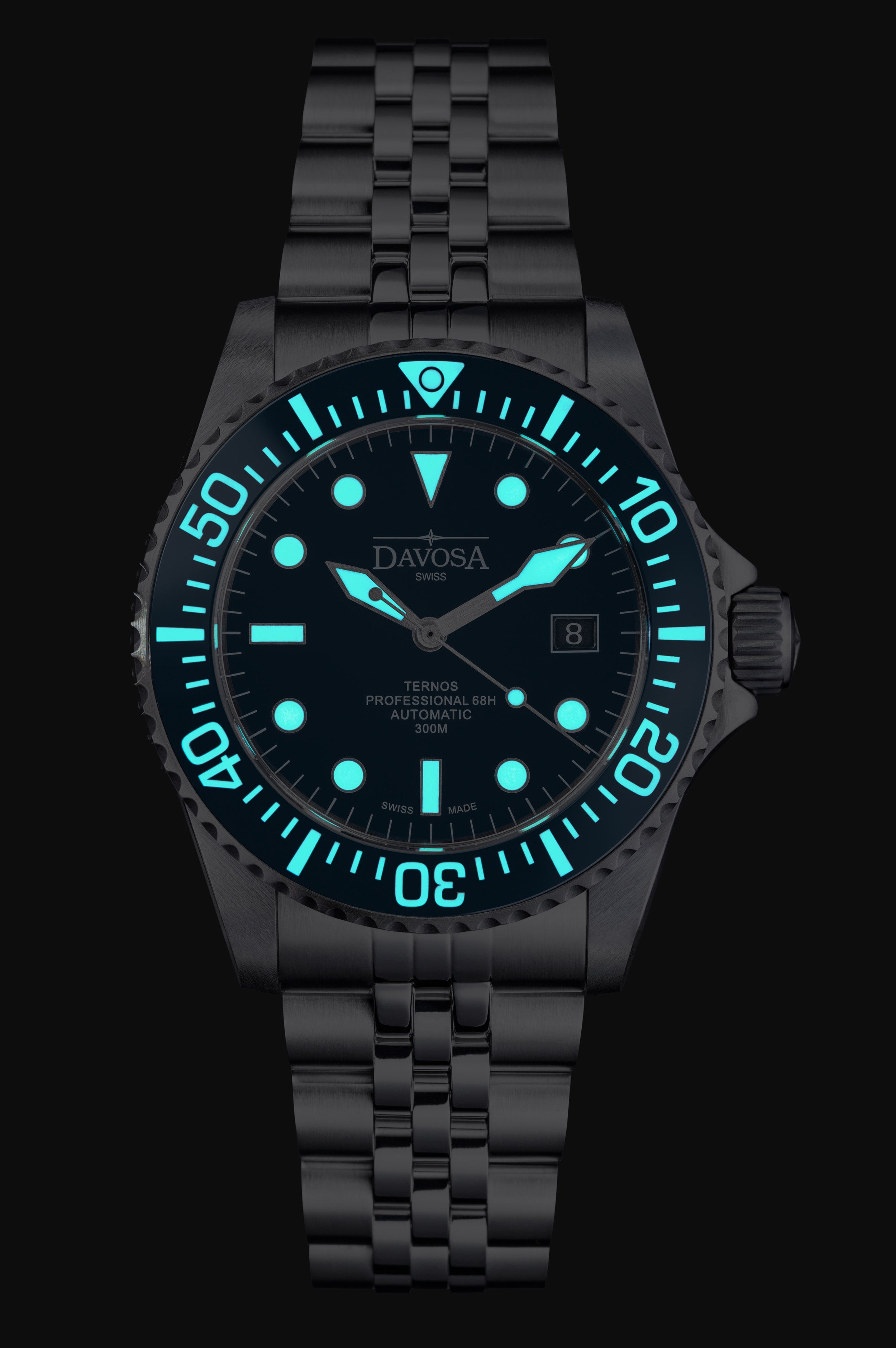 Ternos Professional 68h Automatic 300m Blue on Blue face Diving Watch 16153809 Pentalink Diver Davosa USA Official Distributor. Prices are Final. Tax & duties included.