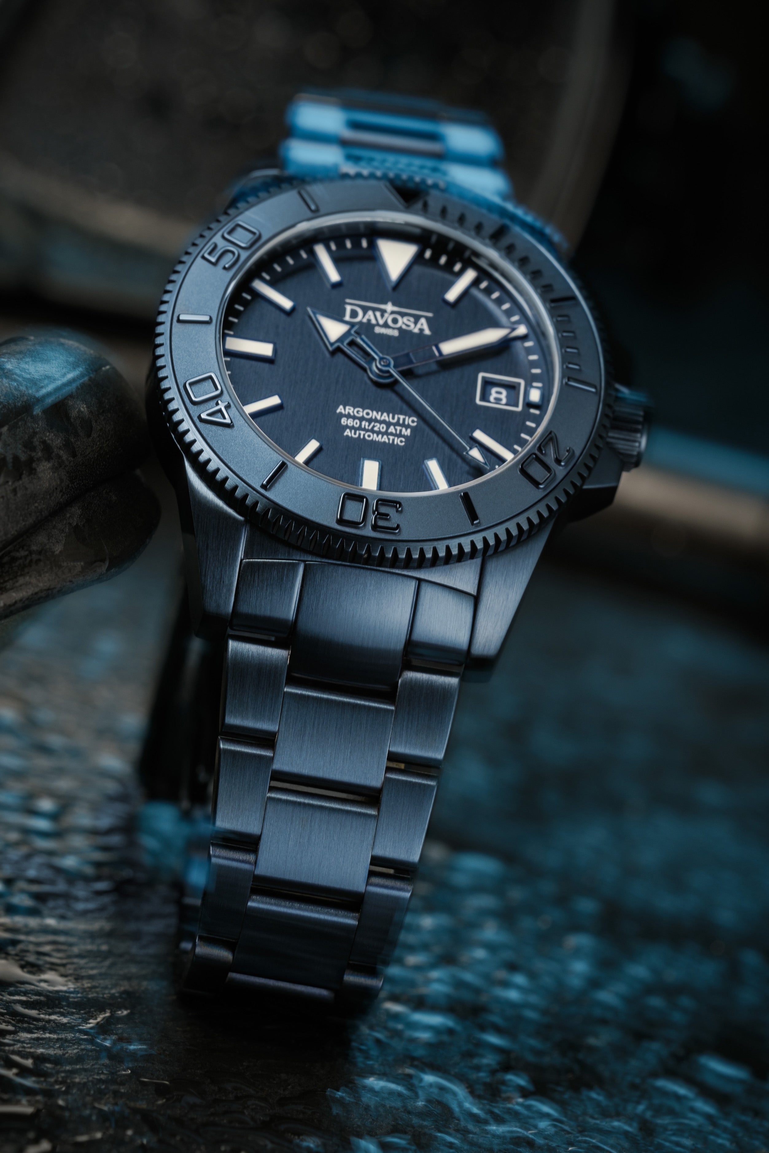 Argonautic 39 Monochrome Automatic 200m Men's Diver Watch 16154040 Limited Edition Diver Davosa USA Official Distributor. Prices are Final. Tax & duties included.   