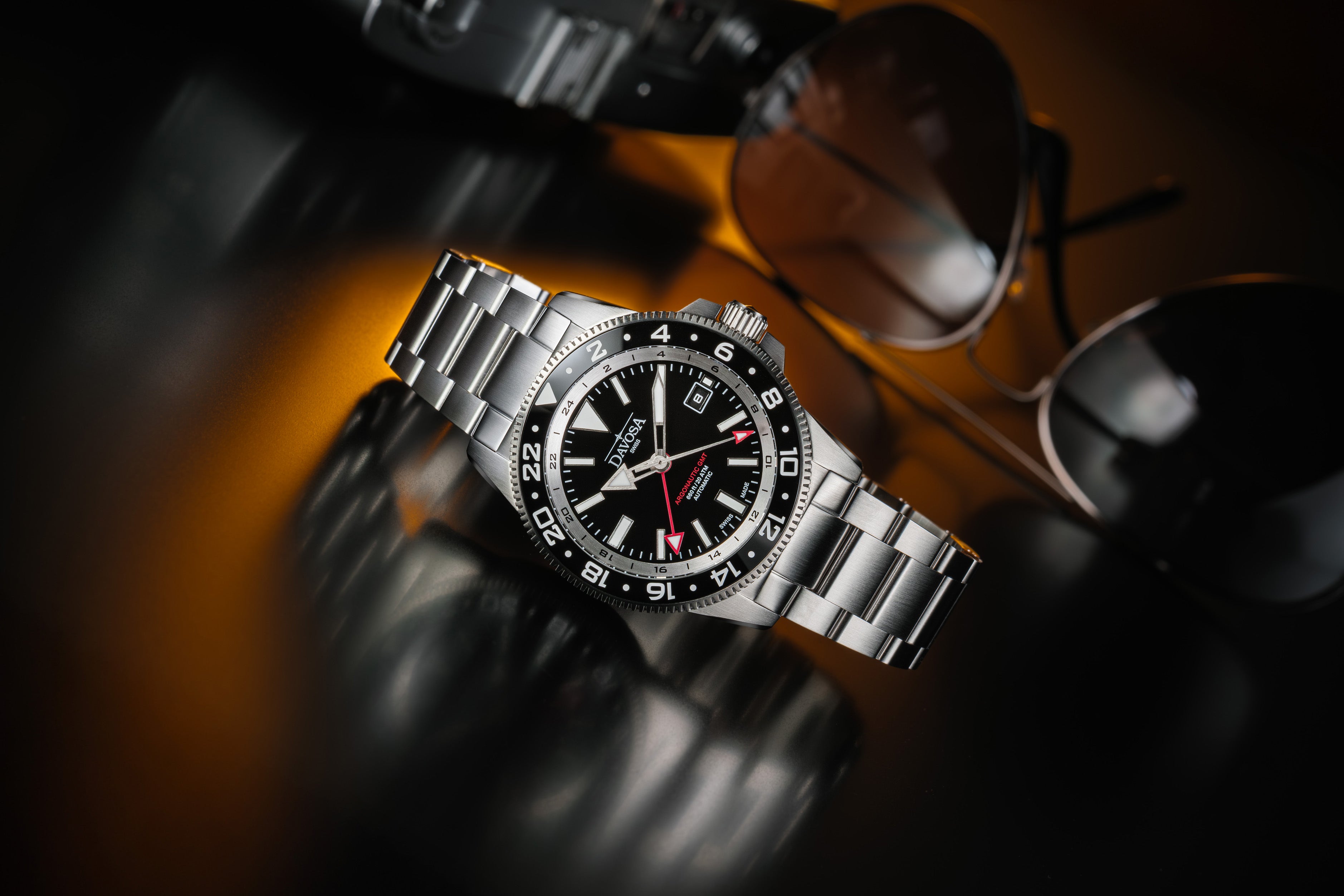 DAVOSA Argonautic World Traveller | Black GMT Watch | 161.542.50 GMT Davosa USA