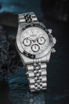 Ternos Professional Chronograph in White Dial with PentaLink Bracelet Ref. 161.543.02 Chronograph Davosa USA Official Distributor. Prices are Final. Tax & duties included.