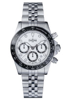 Ternos Professional Chronograph in White Dial with PentaLink Bracelet Ref. 161.543.02 Chronograph Davosa USA Official Distributor. Prices are Final. Tax & duties included. 42mm White-Black PentaLink