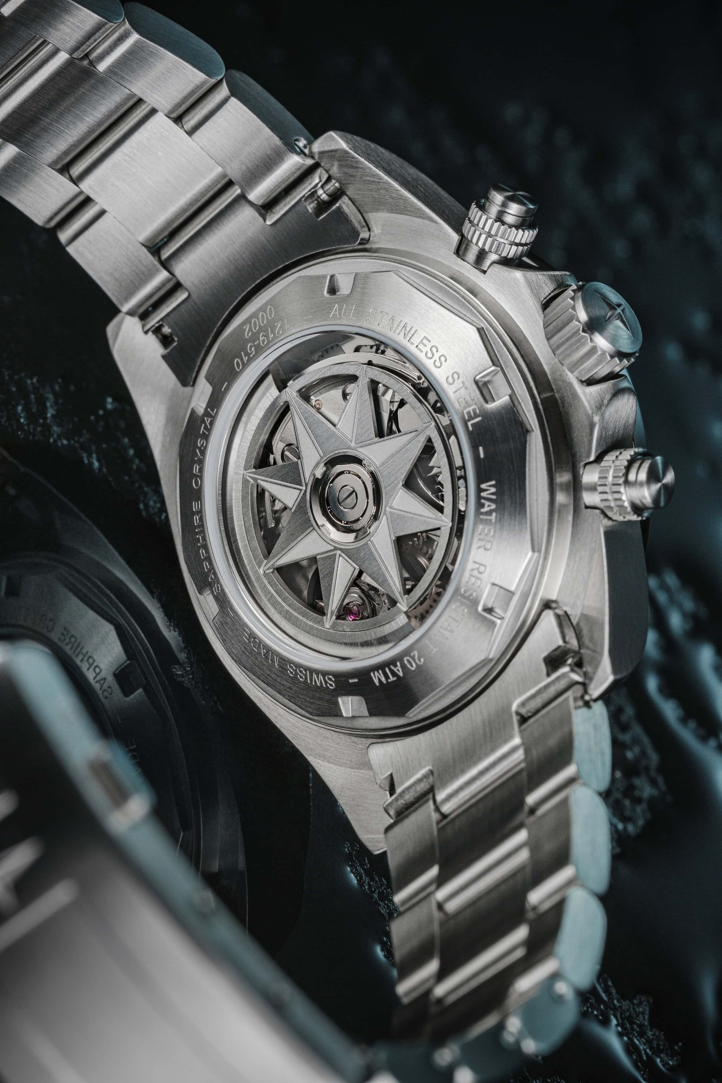 Ternos Professional Chronograph in White Dial with TriaLink Bracelet Ref. 161.543.20 Chronograph Davosa USA Official Distributor. Prices are Final. Tax & duties included.