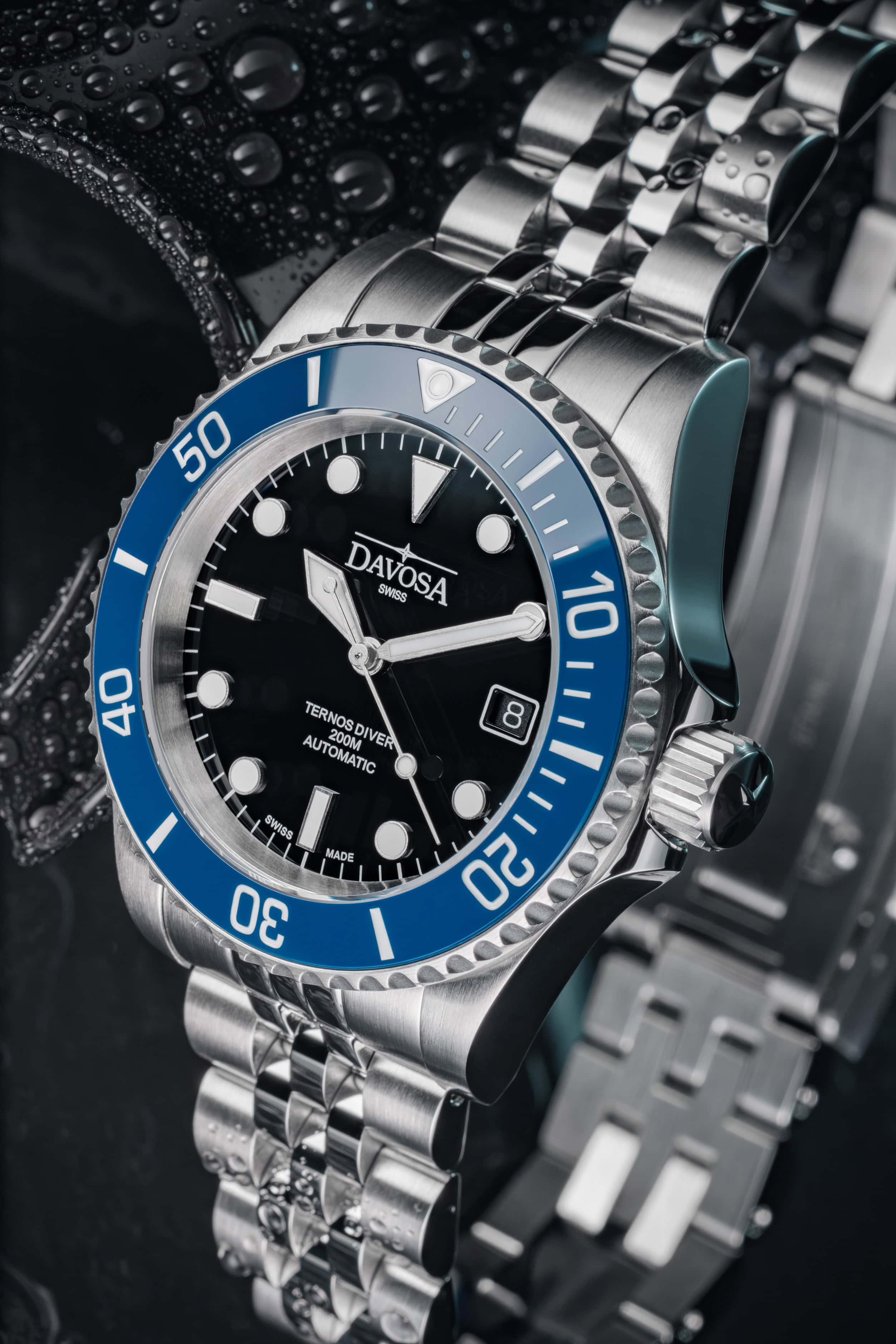 Ternos Diver Automatic 200m Swiss-Made Blue Unisex Diver Watch Diver DAVOSA Swiss