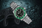 Ternos Diver Automatic 200m Swiss-Made Green and Black Unisex Diver Watch 161.552.07 With Loupe and Pentalink bracelet Diver Davosa USA Official Distributor. Prices are Final. Tax & duties included.