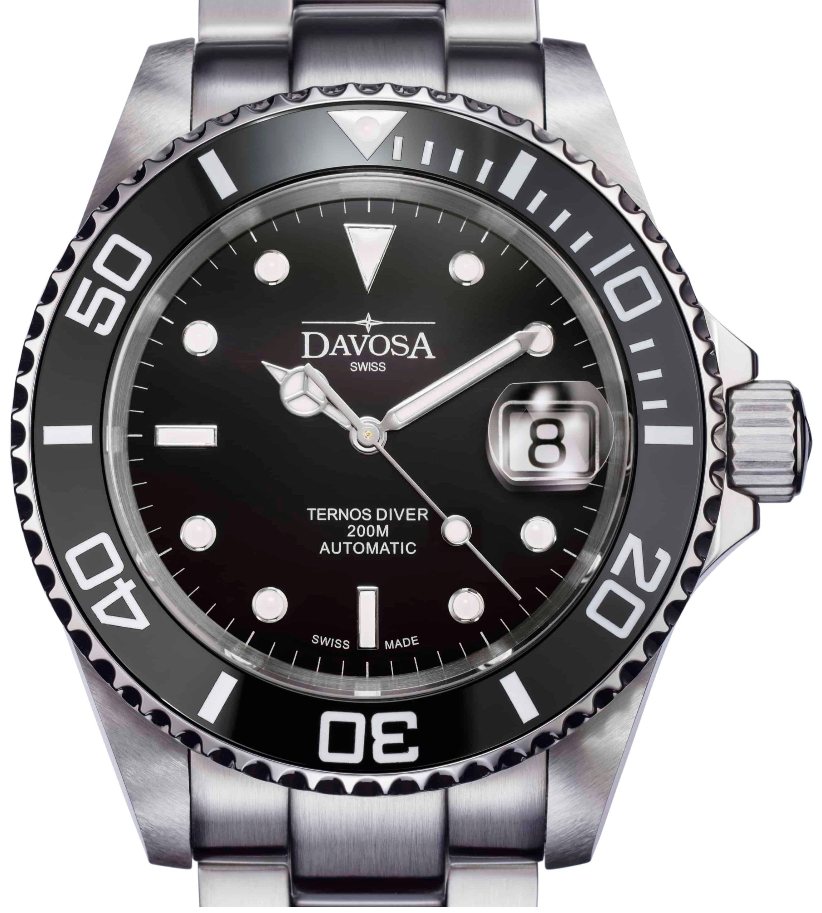 Ternos Ceramic Automatic 200m Swiss-Made Black Unisex Diver Watch 16155550 Diver Davosa USA Official Distributor. Prices are Final. Tax & duties included. 40mm Black TriaLink