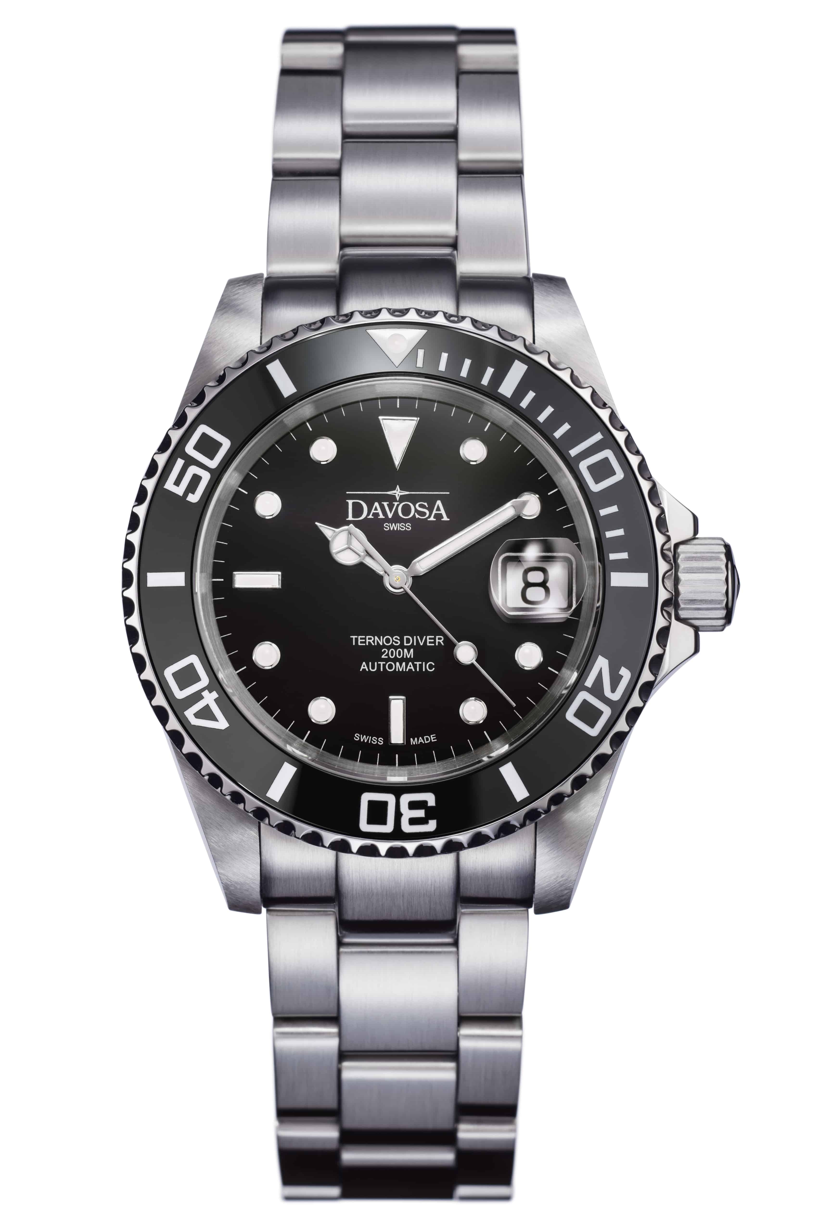 Ternos Ceramic Automatic 200m Swiss-Made Black Unisex Diver Watch 16155550 Diver Davosa USA Official Distributor. Prices are Final. Tax & duties included.   