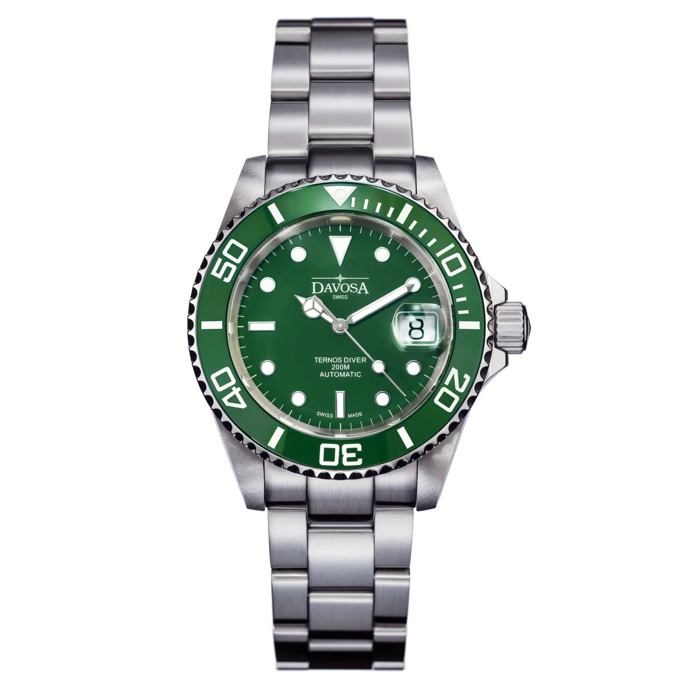 Ternos Ceramic Automatic 200m Green Diving Watch 16155570 – Davosa USA