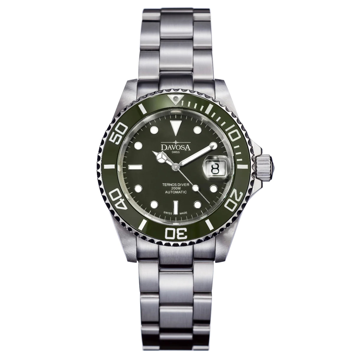 Ternos Ceramic Automatic 200m Green Diving Watch 16155570 Diver Davosa USA Official Distributor. Prices are Final. Tax & duties included.   