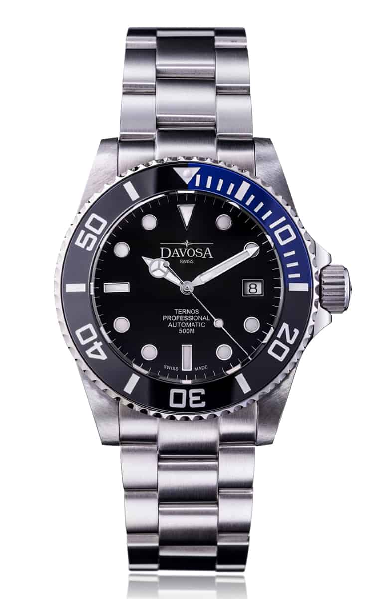 Ternos Professional Automatic 500m Black Blue Diving Watch 16155945 Diver Davosa USA Official Distributor. Prices are Final. Tax & duties included.   