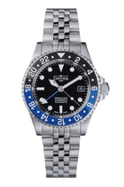 DAVOSA Ternos GMT 40mm Automatic - Swiss Made Dual Time Zone Diver’s Watch - Blue and Black GMT DAVOSA Swiss PentaLink Without loupe