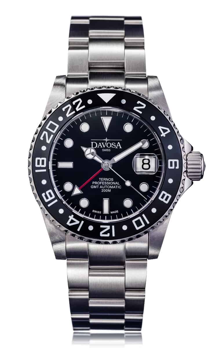 Ternos Professional Automatic 200m GMT Black Diving Watch 16157150 GMT Davosa USA Official Distributor. Prices are Final. Tax & duties included.   