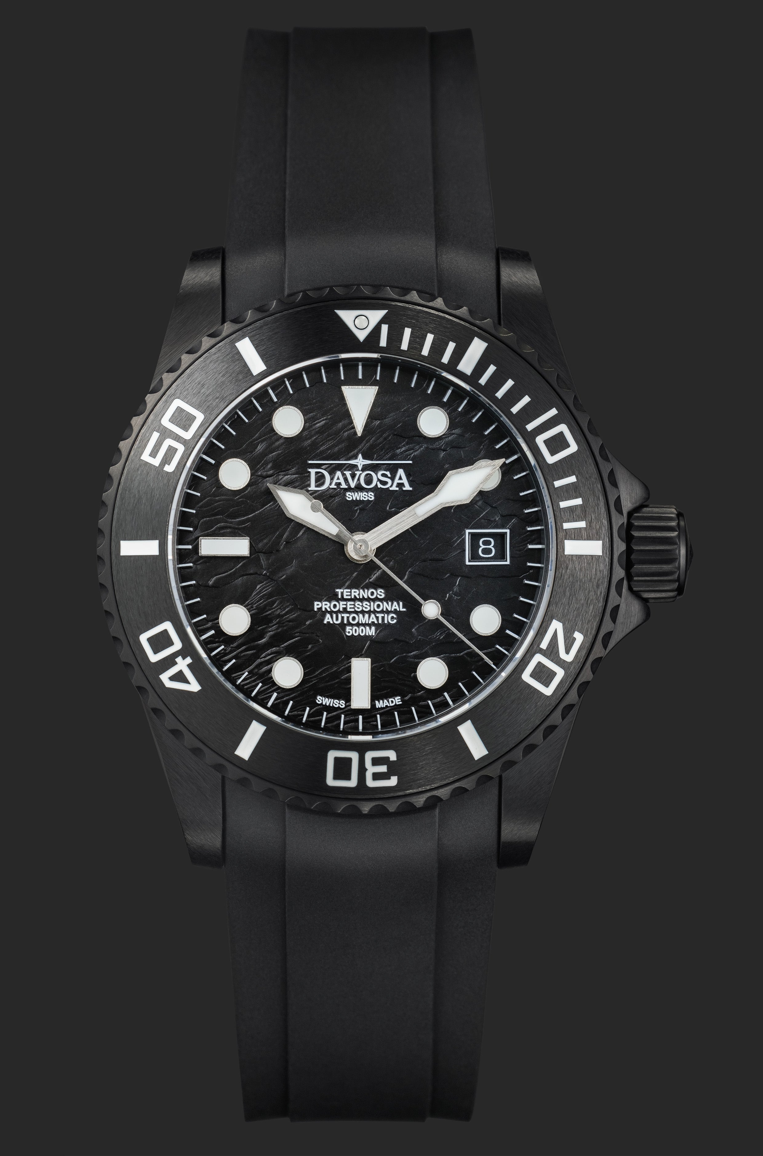 Ternos Professional Black Rock Limited Edition Rubber Band Version Diver Davosa USA Official Distributor. Prices are Final. Tax & duties included.