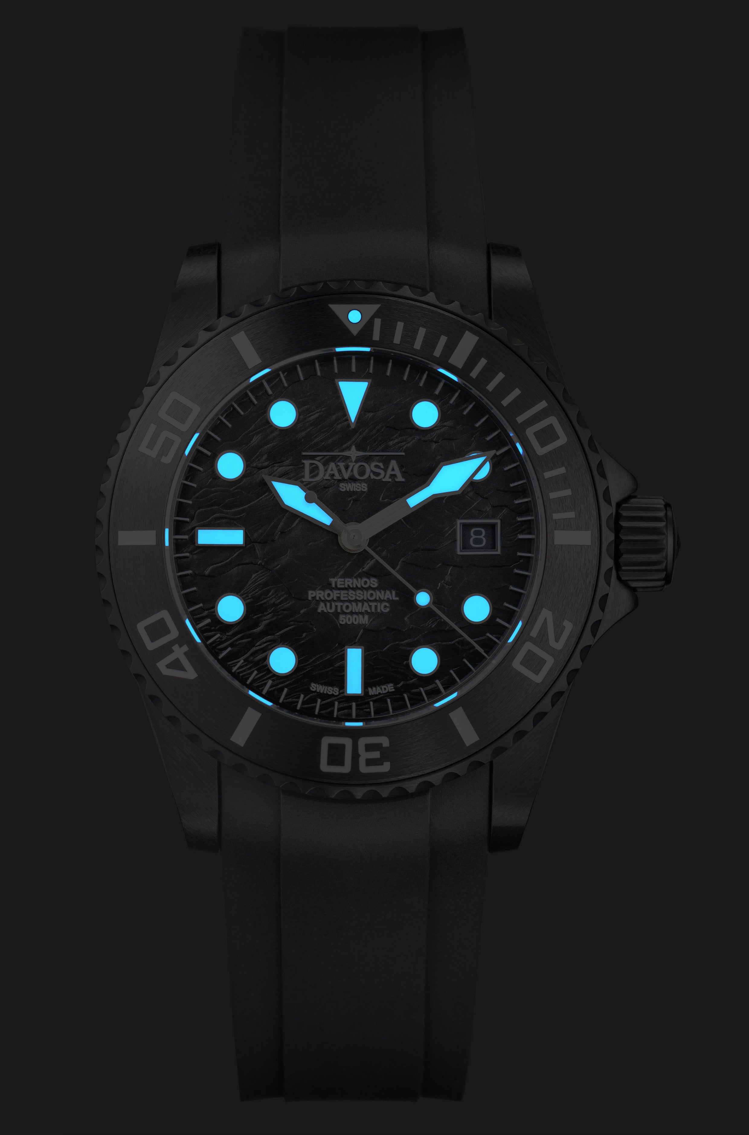 Ternos Professional Black Rock Limited Edition Rubber Band Version Diver Davosa USA Official Distributor. Prices are Final. Tax & duties included.