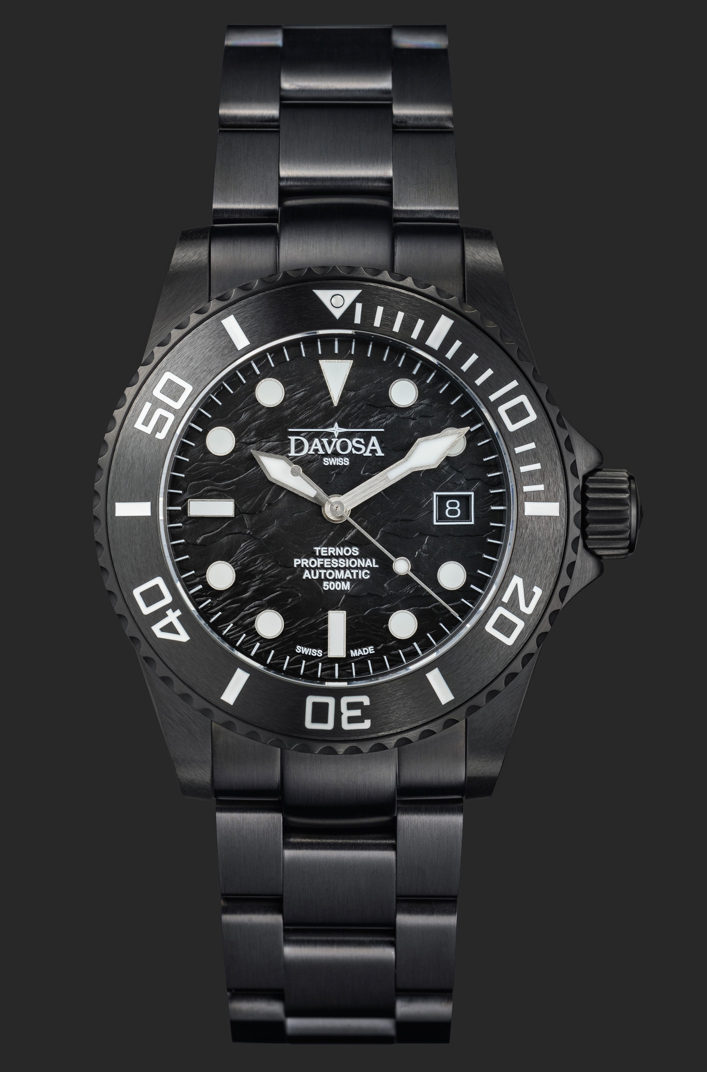 Ternos Professional Black Rock Limited Edition Metal Trialink Bracelet Version Diver Davosa USA Official Distributor. Prices are Final. Tax & duties included.