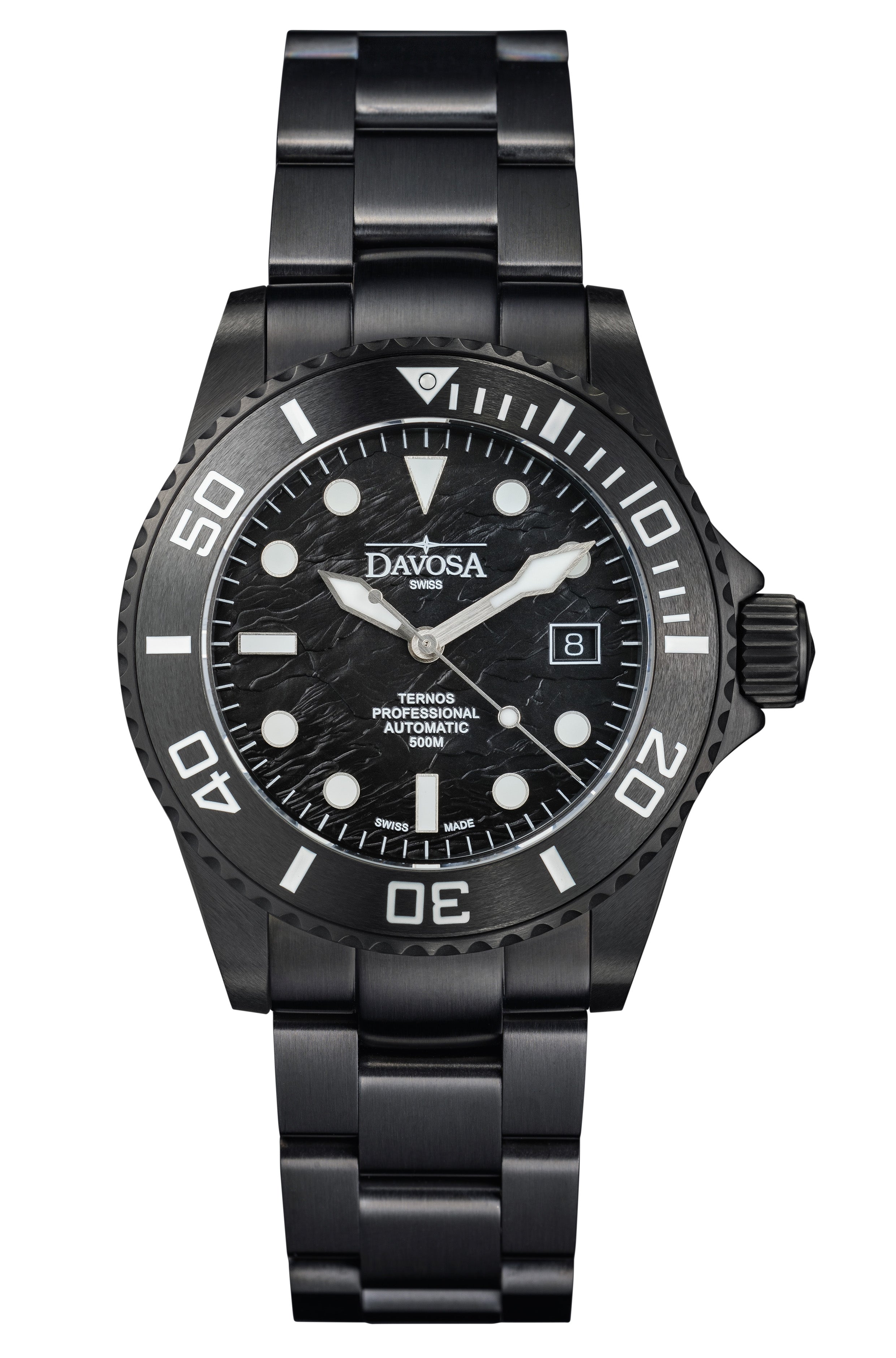 Ternos Professional Black Rock Limited Edition Metal Trialink Bracelet Version Diver Davosa USA Official Distributor. Prices are Final. Tax & duties included.