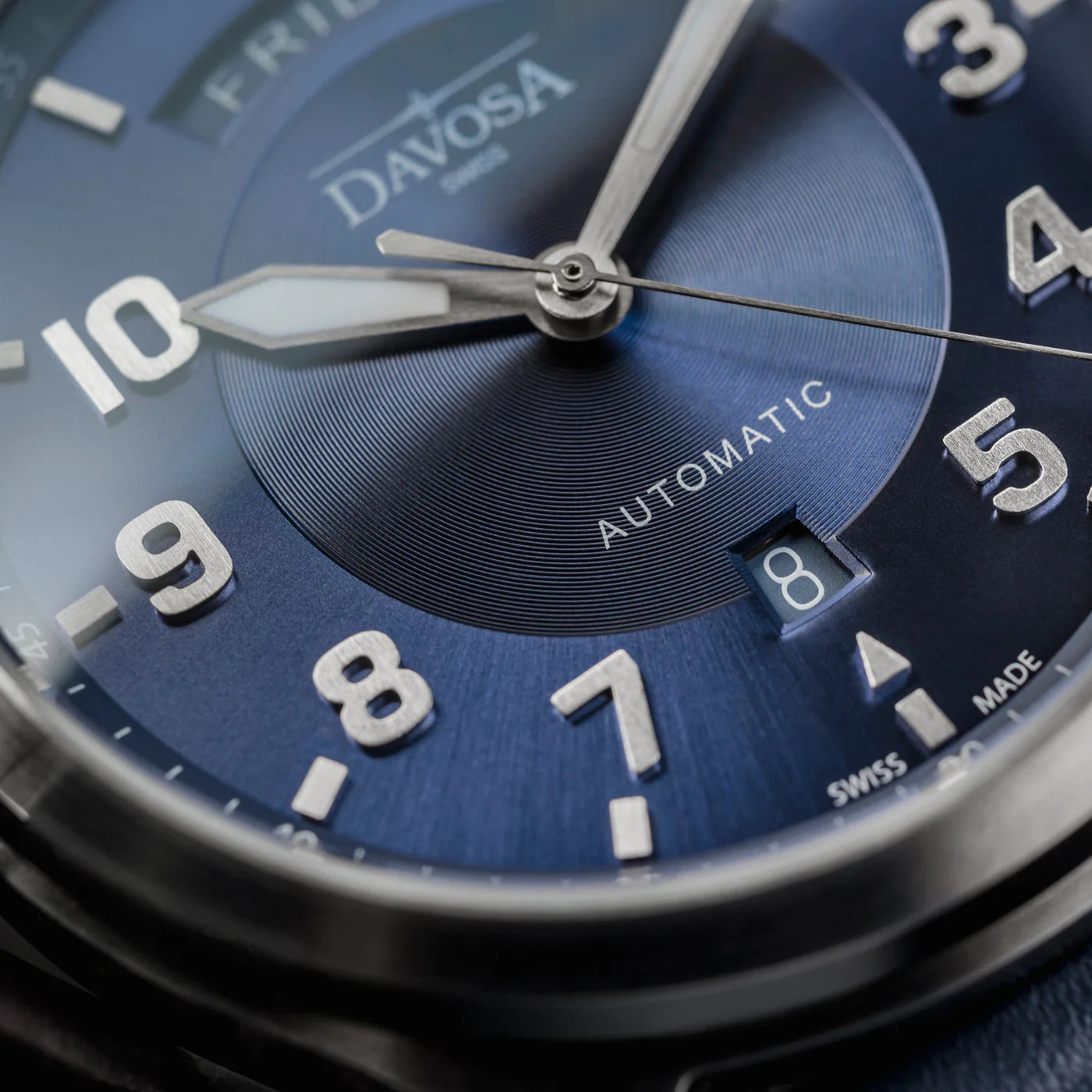 Newton Day-Date Automatic 44mm Blue Pilot Watch 16158540 Pilot Davosa USA Official Distributor. Prices are Final. Tax & duties included.   