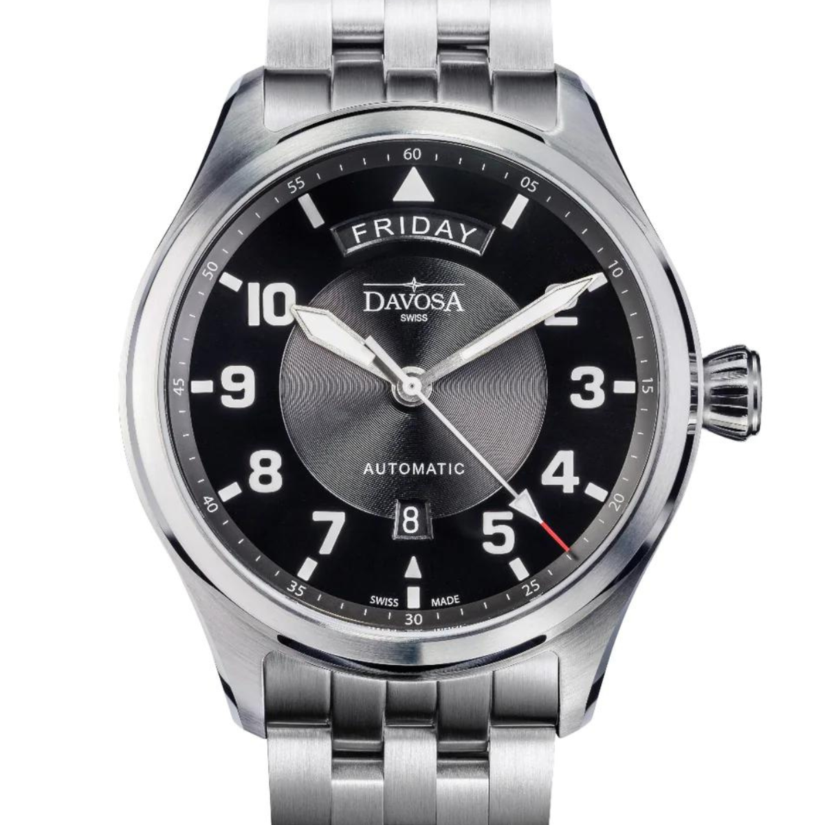 Newton Day-Date Automatic 44mm Black Pilot Watch 16158550 Pilot Davosa USA Official Distributor. Prices are Final. Tax & duties included. 44mm Black PentaLink