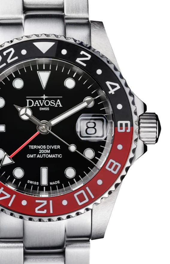 Davosa Ternos Ceramic Automatic GMT Swiss-Made 200m Trialink Bracelet Diver Davosa USA Official Distributor. Prices are Final. Tax & duties included.   