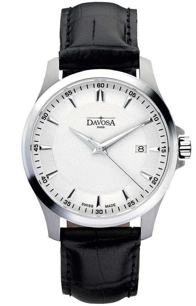 Classic Quartz Swiss-Made White Black Executive Watch 16246615 Classic Davosa USA Official Distributor. Prices are Final. Tax & duties included.   