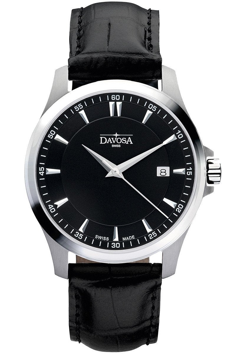 Classic Quartz Swiss-Made Black Executive Watch 16246655 Classic Davosa USA Official Distributor. Prices are Final. Tax & duties included.   